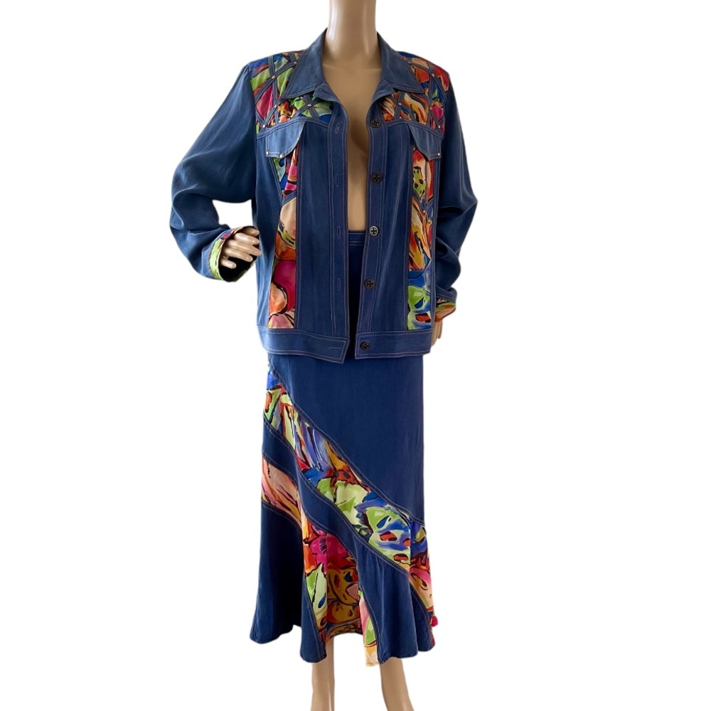 Vintage Tommy N LouLou Chambray Skirt Set Outfit